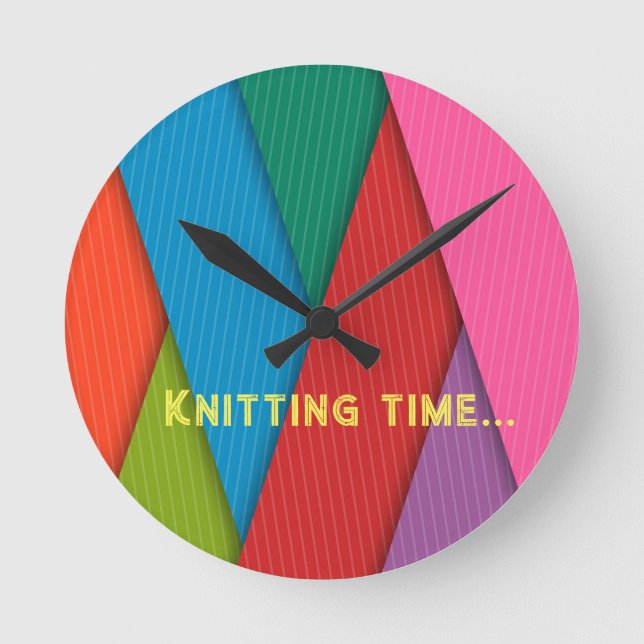 Redondo Mediano Reloj de color de patrón (Anverso)