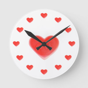 Redondo Mediano Reloj de 'corazones' de Sweet Heart