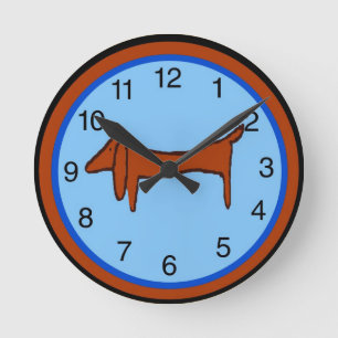 Redondo Mediano Reloj de Dachshund