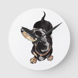 Redondo Mediano Reloj de Dachshund
