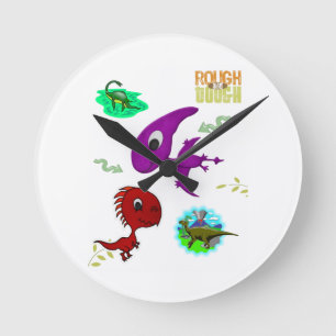 Redondo Mediano Reloj de dinosaurio
