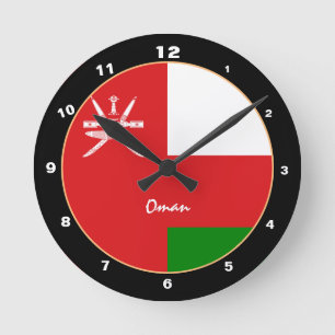 Redondo Mediano Reloj de diseño para casa de moda con bandera de O