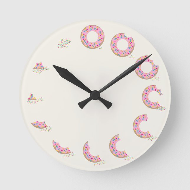 Redondo Mediano Reloj de donut (Anverso)