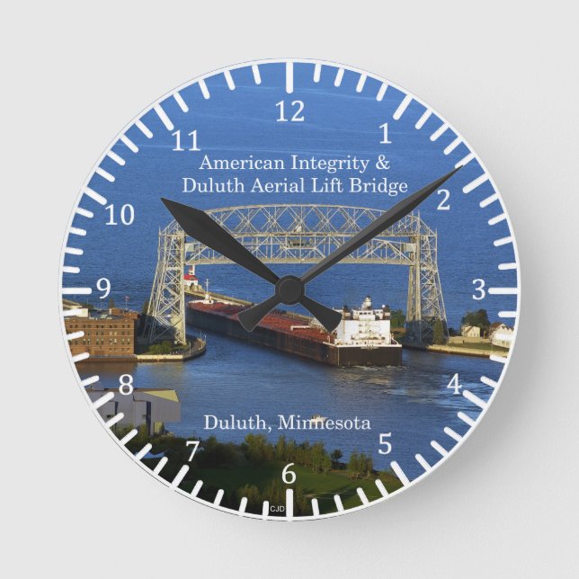 Redondo Mediano Reloj de Duluth de la Integridad Americana (Anverso)