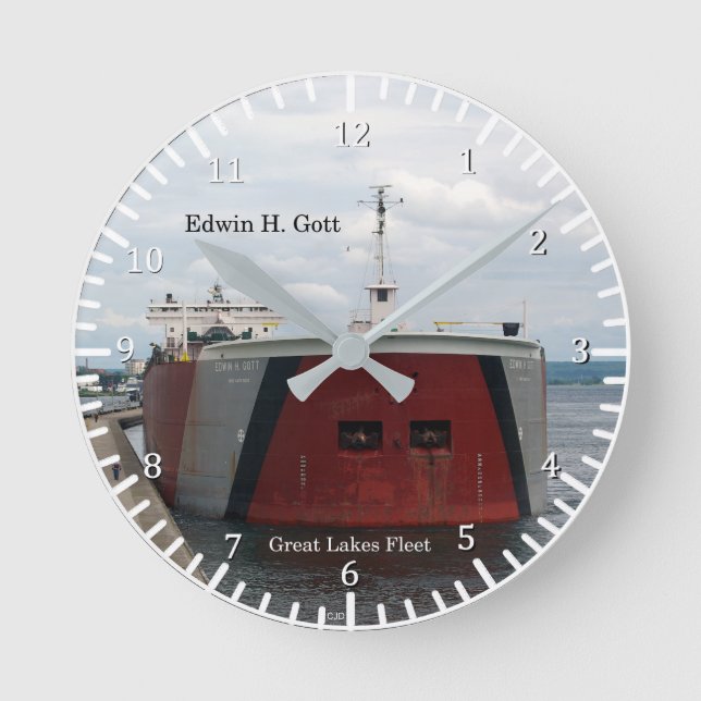 Redondo Mediano Reloj de Edwin H. Gott (Anverso)