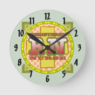 Redondo Mediano Reloj de enfermería de RN cruzada