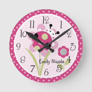 Redondo Mediano Reloj de enfermería personalizado para lilos peque