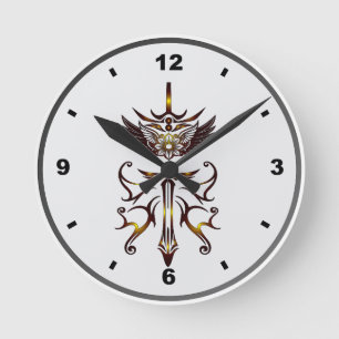 Redondo Mediano Reloj de Espada de Ala