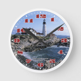 Redondo Mediano Reloj de faro de cabeza de Portland