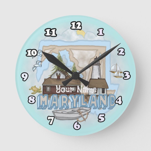 Redondo Mediano reloj de faro de Maryland (Anverso)