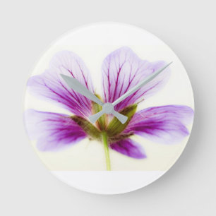 Redondo Mediano Reloj de flor morado