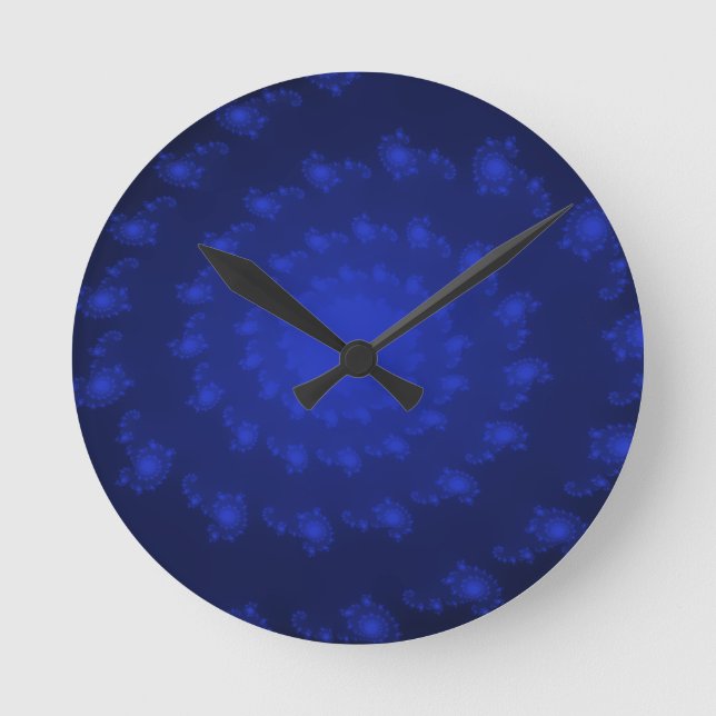 Redondo Mediano Reloj de fondo oceánico remolino (Anverso)