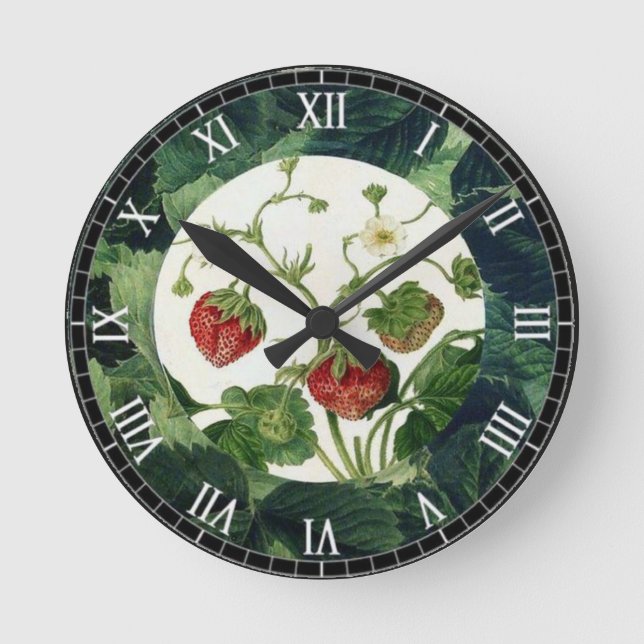 Redondo Mediano Reloj de Fresas (Anverso)