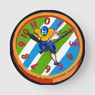 Redondo Mediano Reloj de fútbol colorido