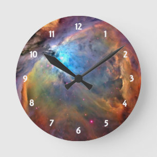 Redondo Mediano Reloj de galaxia del espacio nebuloso Orion