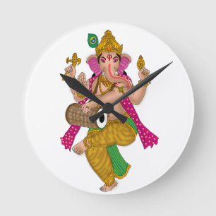 Redondo Mediano Reloj de Ganesha Bailando