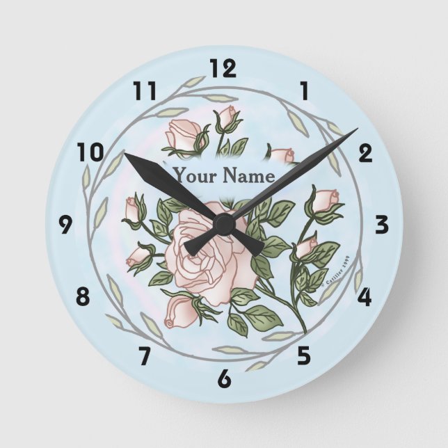 Redondo Mediano Reloj de Garden Roses (Anverso)