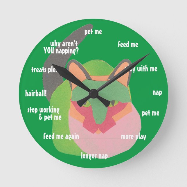 Redondo Mediano Reloj de Gato (Anverso)
