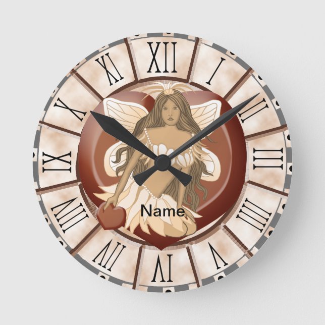 Redondo Mediano Reloj de Hada de Chocolate (Anverso)
