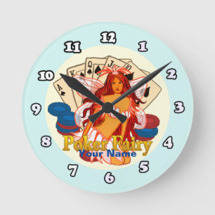 Redondo Mediano Reloj de Hada de Poker