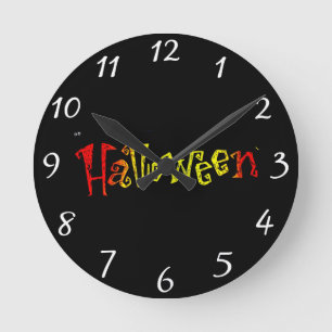 Redondo Mediano Reloj de Halloween