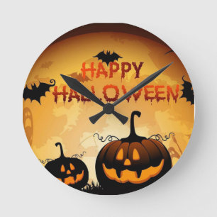Redondo Mediano Reloj de Halloween