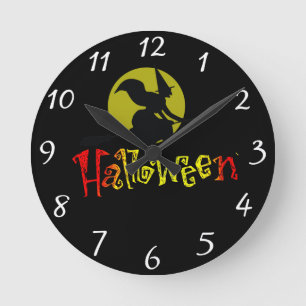 Redondo Mediano Reloj de Halloween