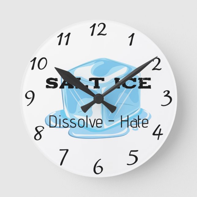 Redondo Mediano Reloj de Hielo Salado (Anverso)