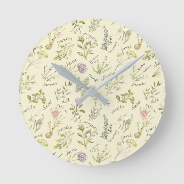 Redondo Mediano Reloj de hierbas y especias (Anverso)