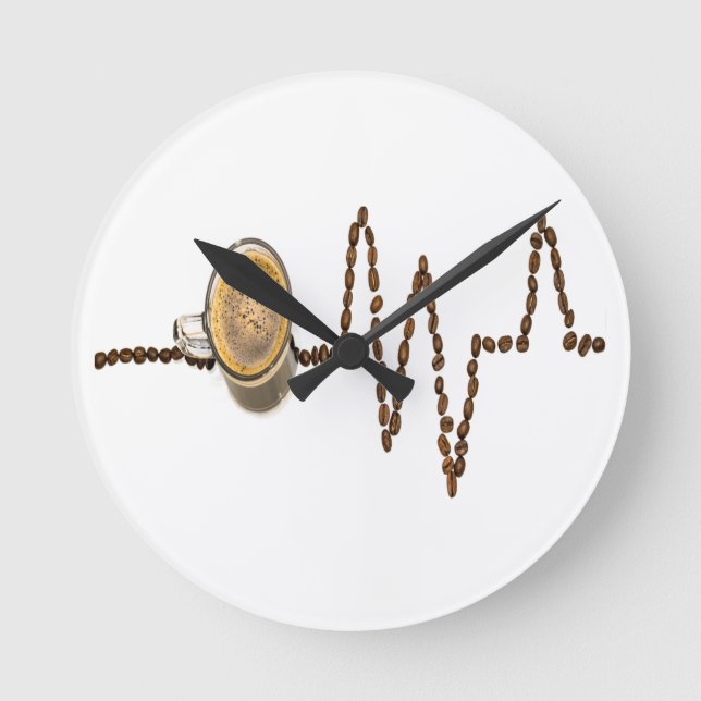 Redondo Mediano Reloj de hora del café (Anverso)