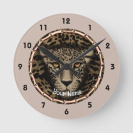 Redondo Mediano Reloj de huesos leopardo