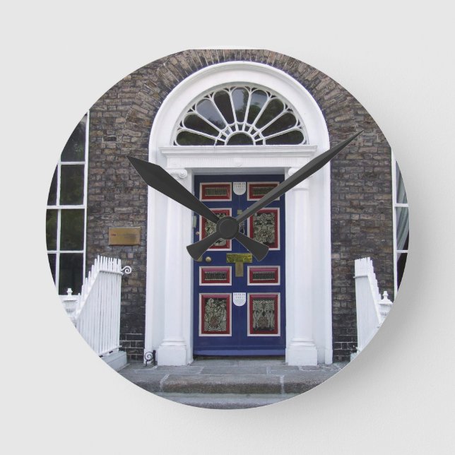 Redondo Mediano Reloj de Irlanda - puerta antigua de dublin (Anverso)