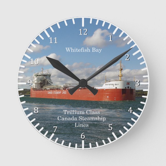 Redondo Mediano Reloj de la bahía de Whitefish (Anverso)