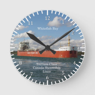 Redondo Mediano Reloj de la bahía del pescado blanco