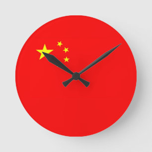 Redondo Mediano reloj de la bandera de país de China