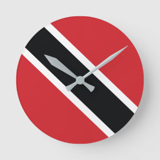 Redondo Mediano Reloj de la bandera nacional de Trinidad y Tobago