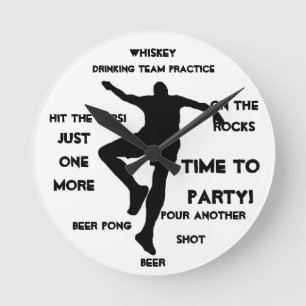 Redondo Mediano Reloj de la barra de la cueva del hombre