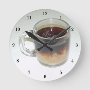 Redondo Mediano Reloj de la Copa Guay de café