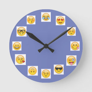 Redondo Mediano reloj de la emoji