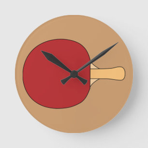 Redondo Mediano Reloj de la estafa de tenis de mesa