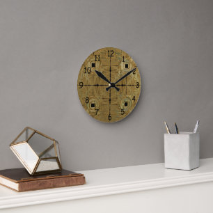 Redondo Mediano Reloj de la fiebre del oro