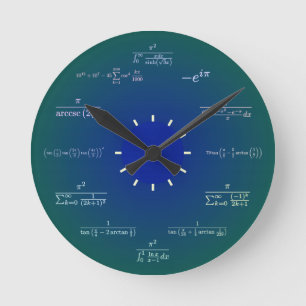 Redondo Mediano Reloj de la matemáticas