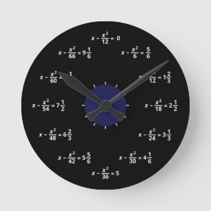 Redondo Mediano Reloj de la matemáticas