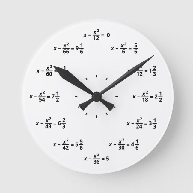 Redondo Mediano Reloj de la matemáticas (Anverso)