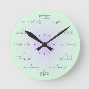 Redondo Mediano Reloj de la matemáticas
