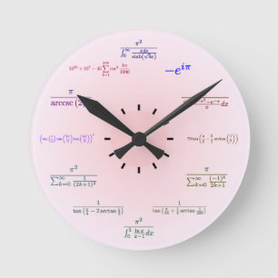 Redondo Mediano Reloj de la matemáticas