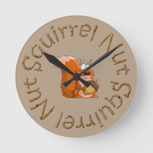 Redondo Mediano reloj de la nuez de la ardilla (Anverso)