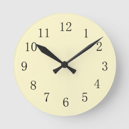 Redondo Mediano Reloj de la pared de la cocina amarilla del Chiffo