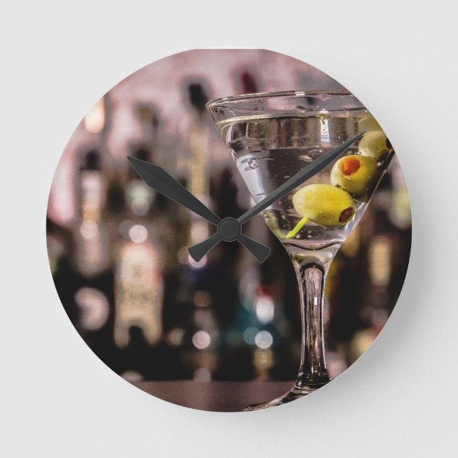 REDONDO MEDIANO RELOJ DE LA PARED OPERADO DE LA BATERÍA (Anverso)