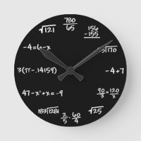 Reloj de la pizarra de las matemáticas -